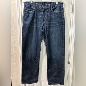 Lucky Brand Men’s 36/30 363 Vintage Straight Leg Dark Wash Denim Jeans